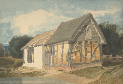 Budynek gospodarczy nad stawem, 1808-11. autorstwa John Sell Cotman