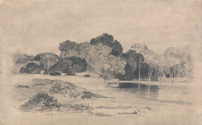 Jezioro w Trentham, Staffordshire autorstwa John Sell Cotman