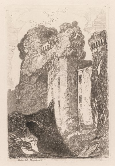 Liber Studiorium: Zamek Ragland, Monmouhshire, 1838. autorstwa John Sell Cotman
