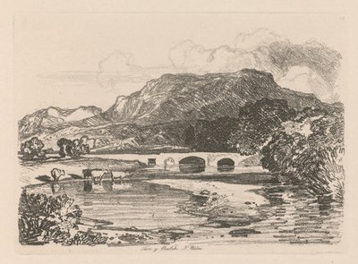 Liber Studiorum: Tablica 14, Tan-y-Bwlch, Merionethshire, Północna Walia, 1838. autorstwa John Sell Cotman