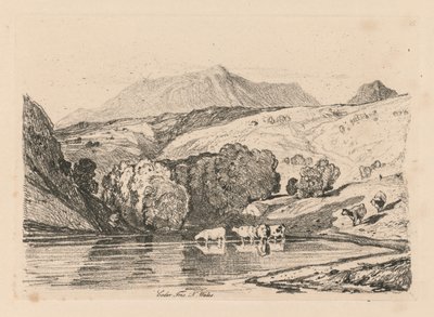 Księga Studiów: Płyta 15, Cader Iris, Północna Walia autorstwa John Sell Cotman