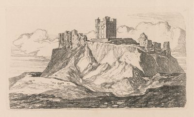 Księga Studiów: Tablica 30, Zamek Bambro, Northumberland autorstwa John Sell Cotman