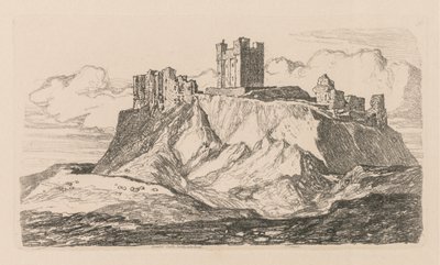 Księga Studiów: Tablica 30, Zamek Bambro, Northumberland, 1838 autorstwa John Sell Cotman