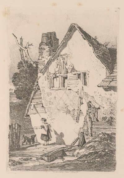 Liber Studiorum: Tablica 40, Lakenham, niedaleko Norwich, 1838. autorstwa John Sell Cotman