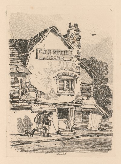 Księga Studiów: Tablica 41, Dom w Bristolu autorstwa John Sell Cotman