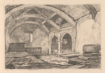 Liber Studiorum: Płyta 42, Capel Carrig, Caernarvonshire, 1838 autorstwa John Sell Cotman
