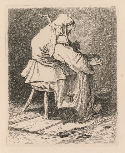 Liber Studiorum: Tablica 44, Szkic wg Rembrandta, 1838. autorstwa John Sell Cotman