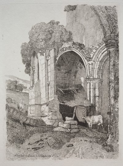 Opactwo Rievaulx, Yorkshire autorstwa John Sell Cotman