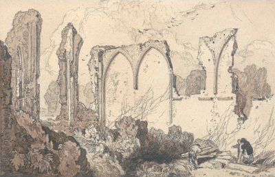 Ruiny za Free School, Thetford, Suffolk autorstwa John Sell Cotman