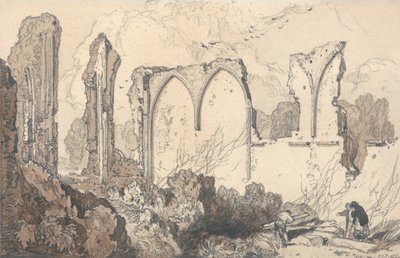Ruiny za Free School, Thetford, Suffolk autorstwa John Sell Cotman