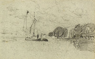 Barka żaglowa (węgiel drzewny) autorstwa John Sell Cotman