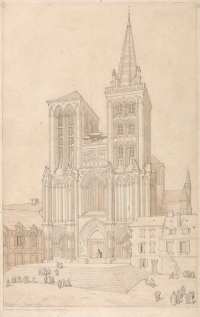 Święty Piotr w Lisieux, Normandia: Front zachodni autorstwa John Sell Cotman