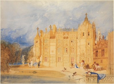 Dom opacki, opactwo Saint-Ouen, Rouen autorstwa John Sell Cotman