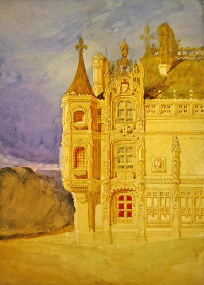 Dom Opactwa opactwa St. Ouen w Rouen (akwarela na papierze) autorstwa John Sell Cotman