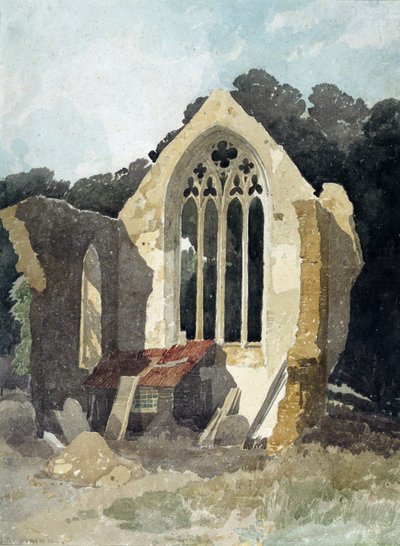 Refektarz w Walsingham Priory (akwarela na papierze) autorstwa John Sell Cotman