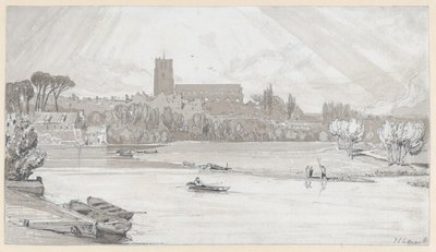 Miasto Beccles widziane z mostu, Suffolk autorstwa John Sell Cotman