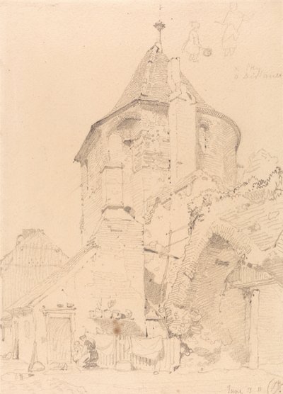 Yarmouth, wieża północno-zachodnia autorstwa John Sell Cotman