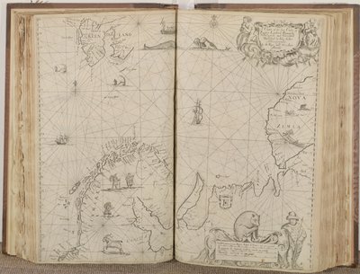 Wykres wybrzeży morskich Rosji, Laponii, Finmarke, Nova Zemla i Grenlandii, 1671 autorstwa John Seller