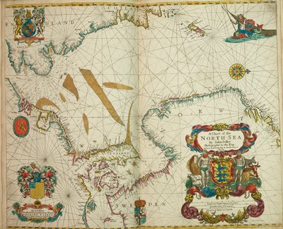 Mapa Morza Północnego autorstwa John Seller