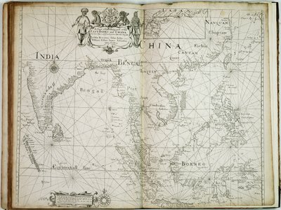 Mapa części handlowej Indii Wschodnich i Chin wraz z przyległymi wyspami, od Surrat do Japonii autorstwa John Seller
