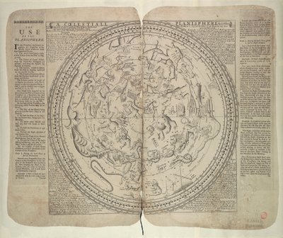 Gwiezdny zodiak, którego granice wyznaczają widoczne ścieżki wszystkich planet - autor John Seller, hydrograf najpogodniejszego króla. autorstwa John Seller