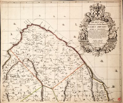 Nowa i dokładna mapa wyspy Barbados w Ameryce według badań przeprowadzonych w latach 1717-1721 przez Williama Mayo autorstwa John Senex