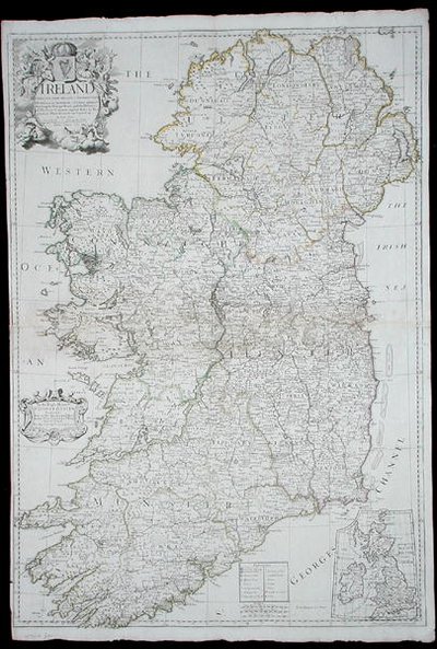Mapa Irlandii autorstwa John Senex