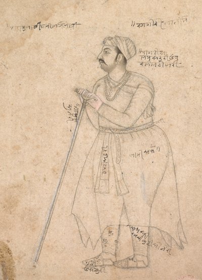 Portret Maharajy Rai Singha z Bikanera (panujący 1574-1612) autorstwa John Seymour