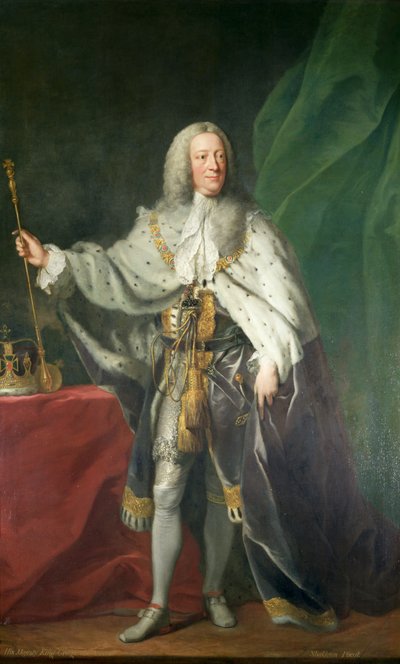 Portret króla Jerzego II, 1758 autorstwa John Shackleton