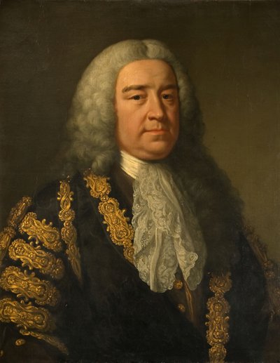 Portret Rt. Kochanie. Henryk Pelham 1694-1754. autorstwa John Shackleton