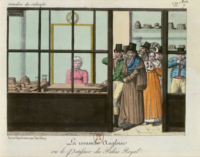 The English Revenge or The Patisserie at the Palais Royal, c.1815 autorstwa John Sharp