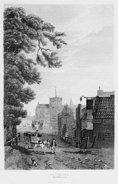 Highgate, Londyn, 1814. autorstwa John Shury