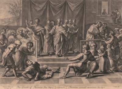 Śmierć Ananiasza autorstwa John Simon