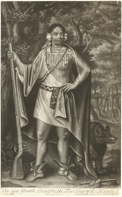 Sa Ga Yeath Qua Pieth Tow, król Maquas autorstwa John Simon after John Verelst