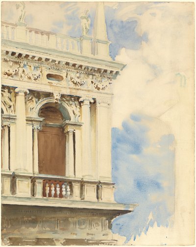 Narożnik Biblioteki w Wenecji, 19041907. autorstwa John Singer Sargent