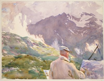 Artysta w Simplon, ok. 1909-11 (akwarela, grafit na papierze) autorstwa John Singer Sargent
