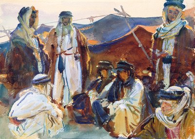 Obóz Beduinów, 1905-06 (wc na papierze) autorstwa John Singer Sargent