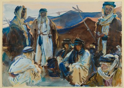 Obóz Beduinów, ok. 1905-06 (wc na papierze) autorstwa John Singer Sargent