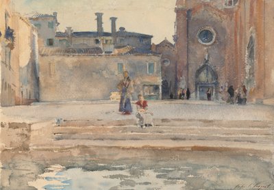 Campo dei Frari, Wenecja, ok. godz. 1880. autorstwa John Singer Sargent