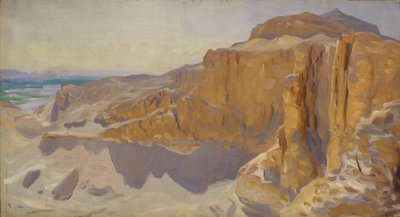 Klify w Deir el Bahri, Egipt, 1890-91 autorstwa John Singer Sargent