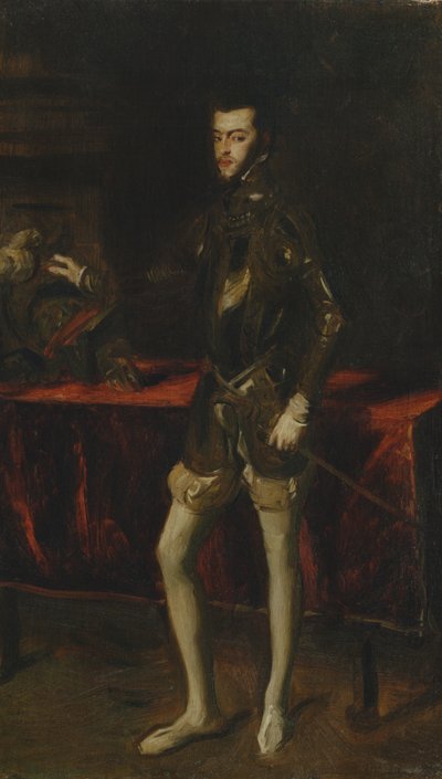 Kopia po Tycjanach Portret Filipa II autorstwa John Singer Sargent