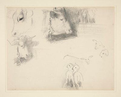 Krowy i owce autorstwa John Singer Sargent