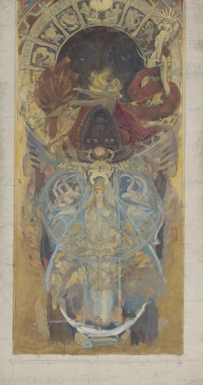 Projekt dla Biblioteki Publicznej w Bostonie, 1890-4 autorstwa John Singer Sargent