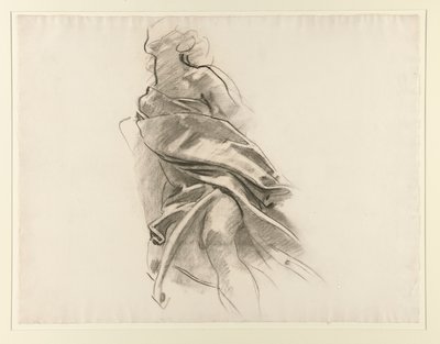 Fragment draperii [Badanie kredkowe nr. 5.14] autorstwa John Singer Sargent