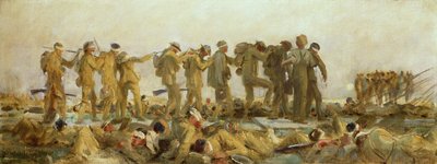 Zagazowany, studium naftowe, 1918-19 autorstwa John Singer Sargent