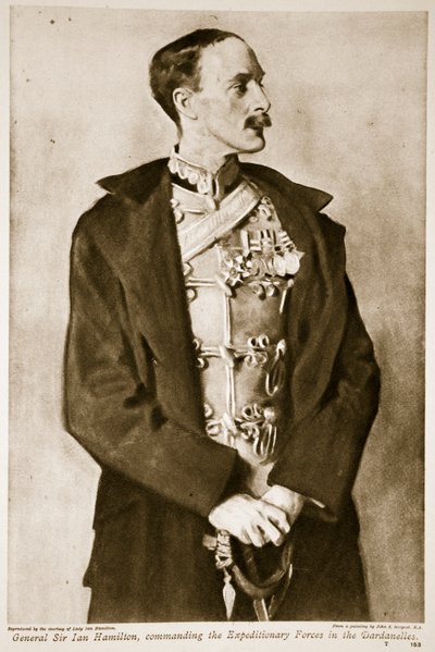 Generał Sir Ian Hamilton, dowodzący siłami ekspedycyjnymi w Dardanelach, 1914-19 autorstwa John Singer Sargent
