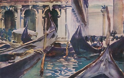 Gondole nad Piazzetta, ok. 1904, 1925. autorstwa John Singer Sargent