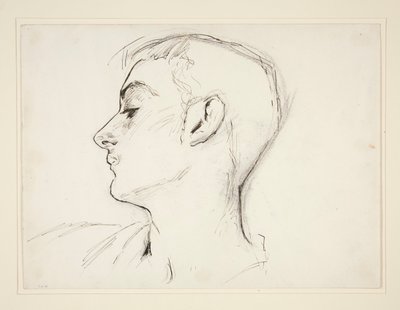Głowa młodego mężczyzny w profilu autorstwa John Singer Sargent