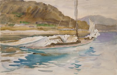 Nieaktywne żagle, 1913 (wc i grafit na białym papierze tkanym) autorstwa John Singer Sargent