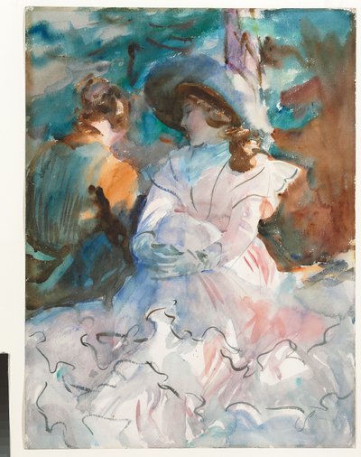 Panie w cieniu: Abriès, 1912 autorstwa John Singer Sargent